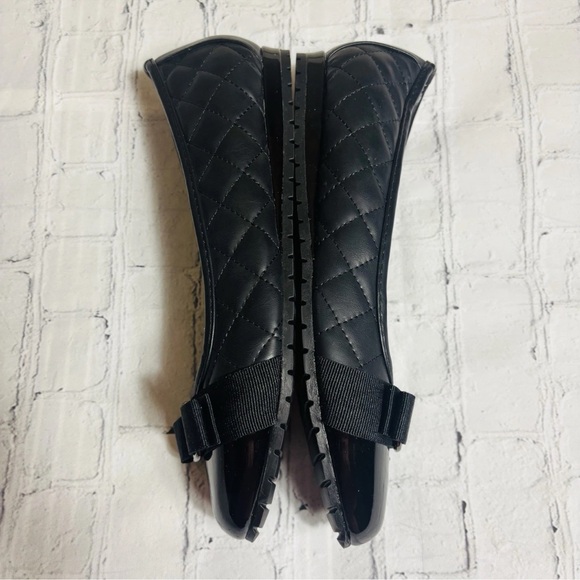Anne Klein Gianna Black Quilted Leather Ballet Flats Shoes Size 6.5 M New in Box - Picture 8 of 11